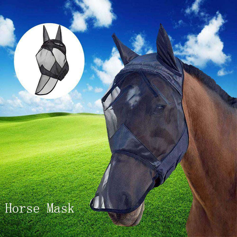 ActiveAssets Horse Fly Mask, Full Face Cover with Ears and Nose Extension Anti Mosquito - Ooala