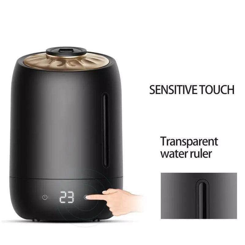 AiryMist Air Humidifier | Air Purifying Mist Maker with Intelligent Touch Screen, Black