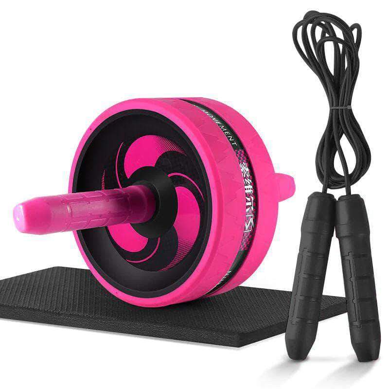 BooZoo New 2 in 1 Abdominal Ab Roller with Jump Rope | Best for Arm, Waist & Leg Gym Fitness Exercise - Ooala