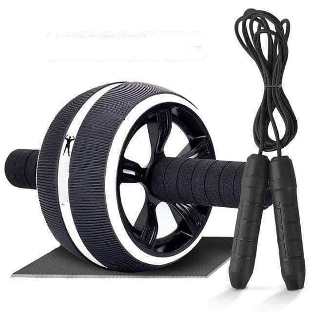 BooZoo New 2 in 1 Abdominal Ab Roller with Jump Rope | Best for Arm, Waist & Leg Gym Fitness Exercise - Ooala