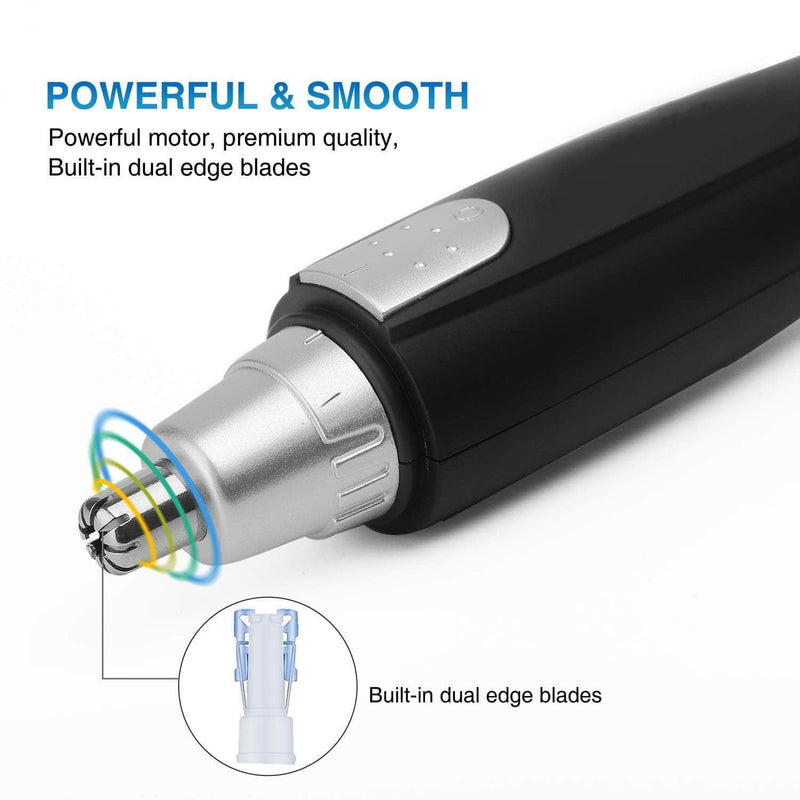 Bylil Professional Painless Nose, Eyebrow and Facial Hair Trimmer | Battery-Operated