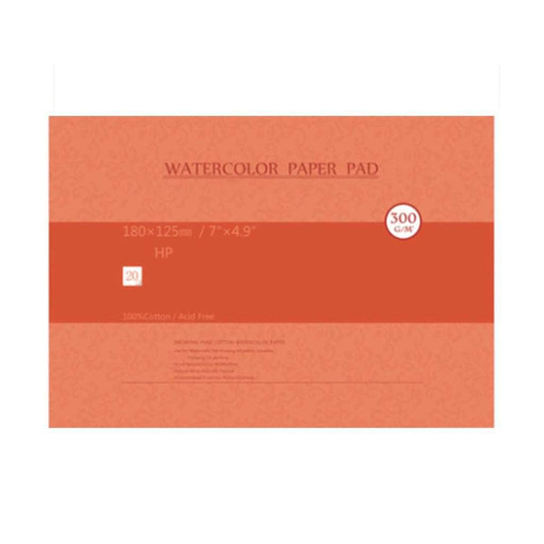 CraftGrade Professional Watercolor Paper | 100 Percent Cotton, 20 Sheets, 7" x 4.9"