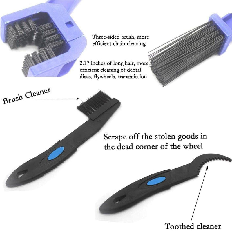 Enervetic Bike Cleaning Brush | Bicycle Cleaning Tool with Crankset Brush