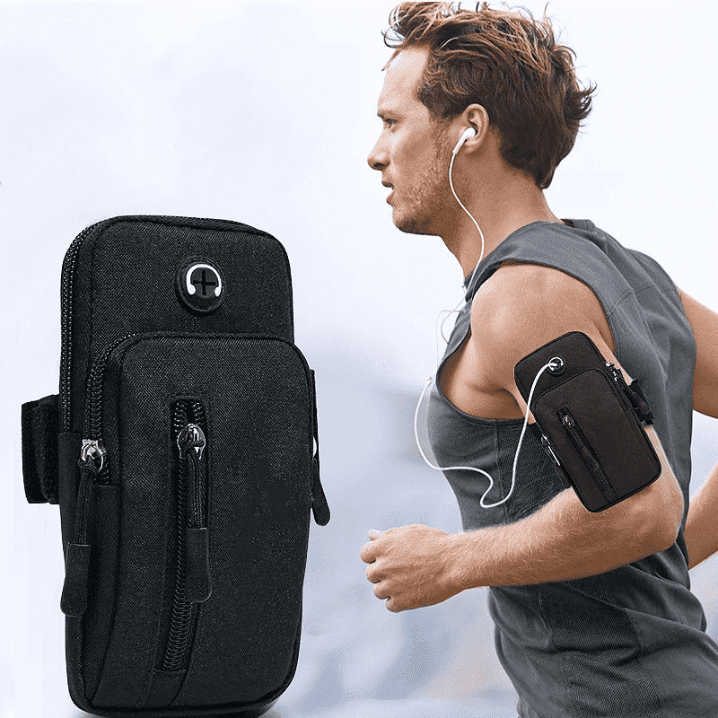 Exelerex Phone Arm Bag with Headset Hole | Running Men & Women Arm Bag | 18.9CM