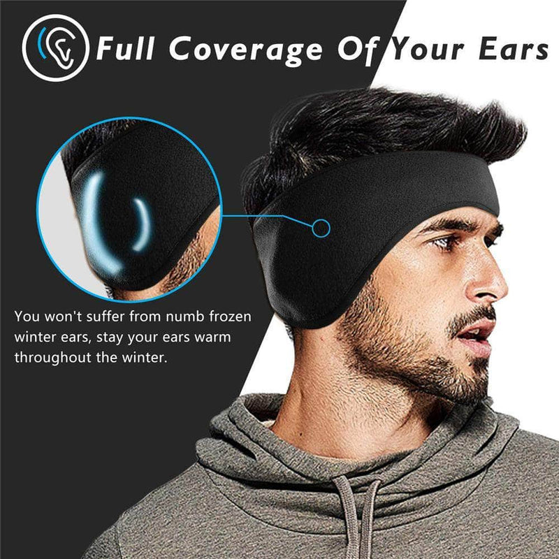 FitArmour Ear Warmer Headband | Winter Fleece Ear Cover for Men & Women