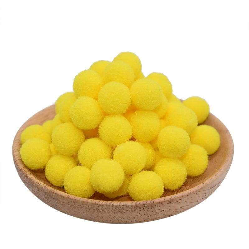 Gingo 15mm Soft Pom Pom Balls for Home Decor, Sewing Patterns & DIY Craft for Kids & Adults | 100Pcs