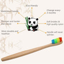 GoGreen 10-Pcs Natural Bamboo Toothbrush | Eco-friendly Charcoal-Infused Soft Hair Bristles