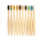 GoGreen 10-Pcs Natural Bamboo Toothbrush | Eco-friendly Charcoal-Infused Soft Hair Bristles