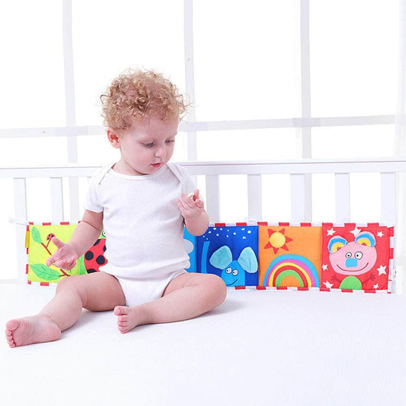 Kiex Crib Bed Bumper Pad│Cloth Baby Book Animal Educational Toys│Ladybug