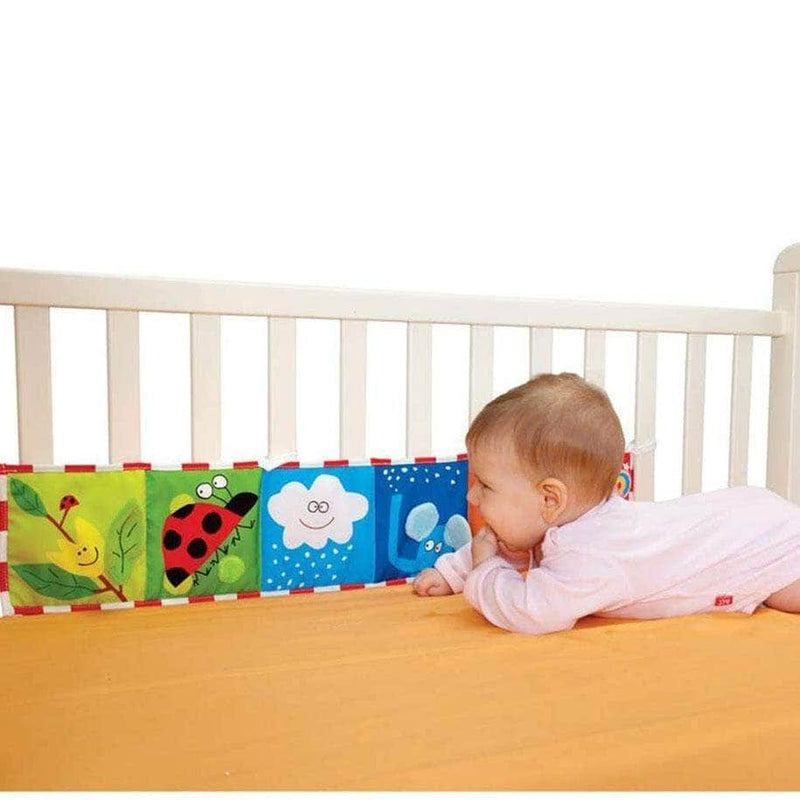 Kiex Crib Bed Bumper Pad│Cloth Baby Book Animal Educational Toys│Ladybug