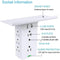 LPS Multiple Socket Shelf Wall Outlet Extender and Surge Protector | 6 AC Outlets, 2 USB Ports - Ooala