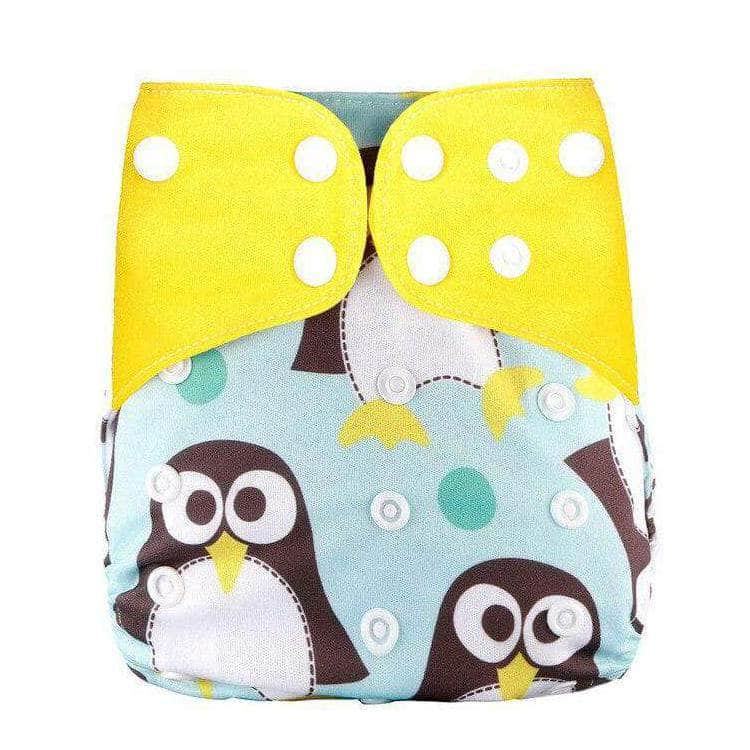 Melour Reusable Cloth Diaper, Adjustable & Washable Baby Nappies | Yellow