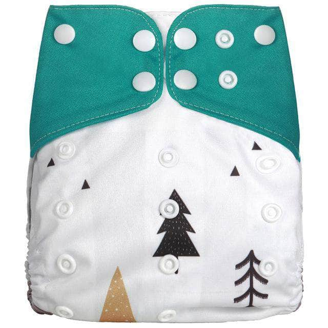 Melour Reusable Cloth Diaper, Adjustable & Washable Baby Nappies | Green