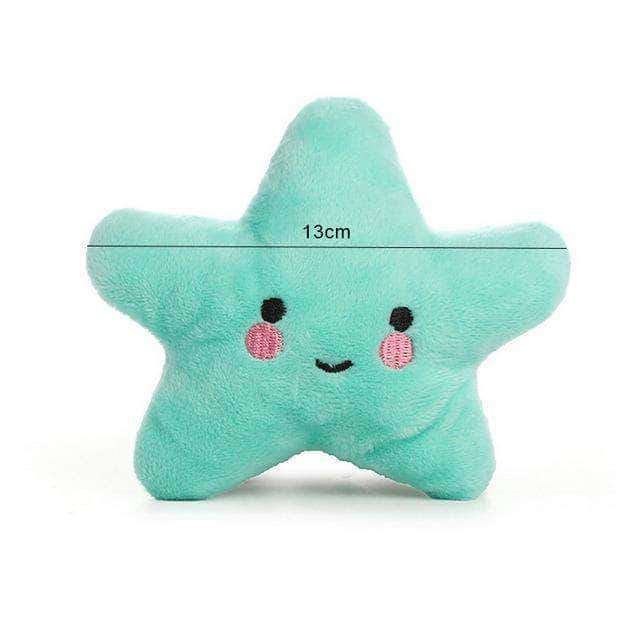 Hiputi Giftable World Star Pet 13cm Plush Pet Toy Smiling Star Squeaker Dog Chew Toy - Ooala