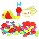 Babop 155 Pcs Wooden Geometric Shape Puzzles  Blocks Set