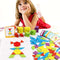 Babop 155 Pcs Wooden Geometric Shape Puzzles  Blocks Set