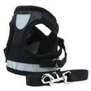 Ooala Black Pittex Adjustable Cat & Dog Vest Harness with Reflective Strap│Extra Small 16717568-black-xs