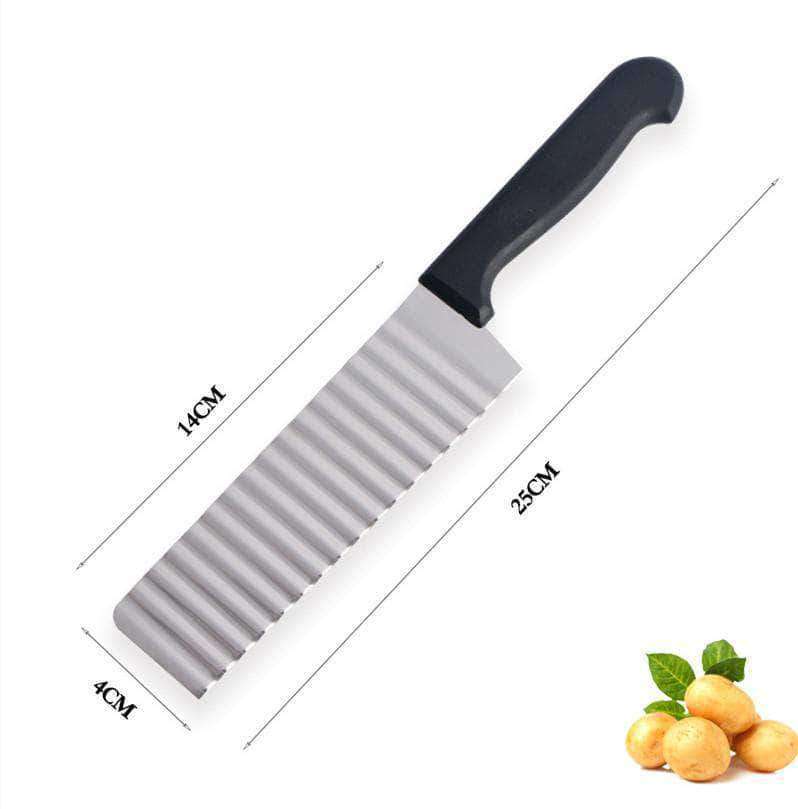 ChopSlice Stainless Steel Crinkle Cutter Knife, Ideal for Potato, Cucumber and Carrot - Ooala