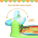 Peqon Baby Crawling & Play Mat with 5 Educational Sensory Activity Gym Toy Rack plus Piano