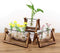 Bloomora Desktop Planter Bulb Vase with Retro Solid Wooden Stand and Metal Swivel - Ooala