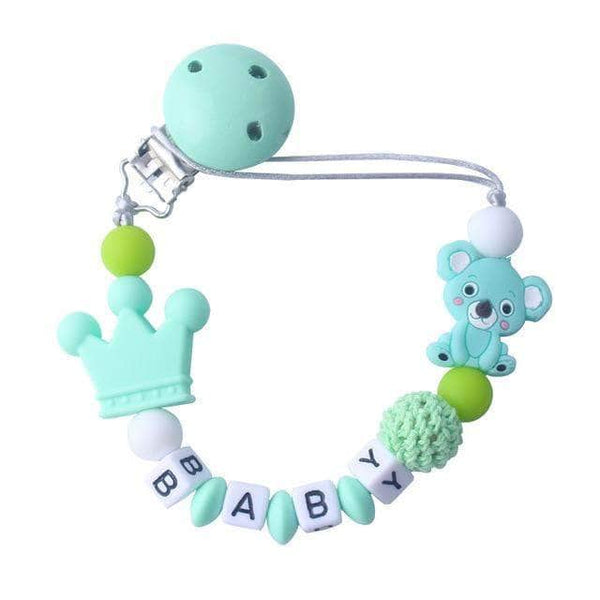 Siliconistic Silicone Koala & Beads Pacifier Clip | Baby Teething Soother Chew Toy Holder