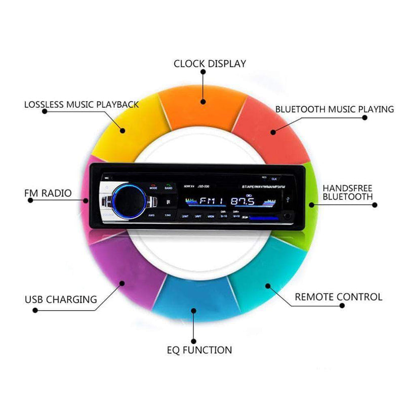 Stark In-dash Car Radio (ISO Port) with Remote | USB/SD/MP3 Player | Handsfree Bluetooth for Mobile - Ooala