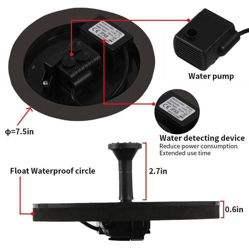 SunSplash Solar Powered Fountain Pump - Ooala