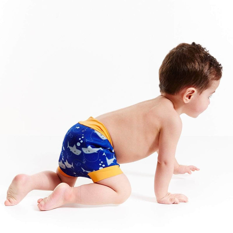 Swimmster Infant Swimming Nappies, High Waist Swimming Trunks | Shark