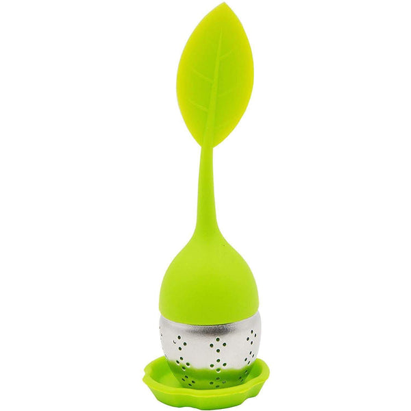 TEAXIE Tea Infuser Filter Stainless Steel Tea Ball Strainer with Leaf shaped Silicone Handle - Ooala