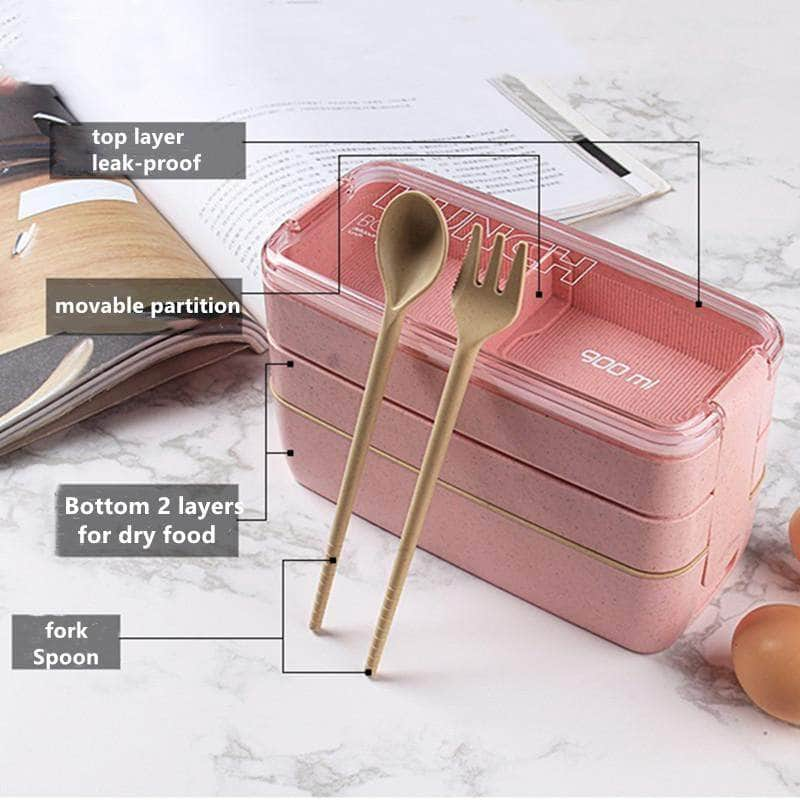 UpBite 3-Layer Japanese Lunch Box | Eco-Friendly Bento Box