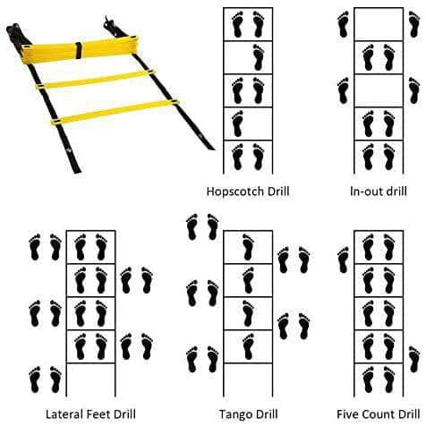 Vafair Adjustable Agility Footwork Exercise Training Ladder │7M-13 Rung