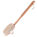 Vaintage Bath Body Brush Natural Bristles Back Scrubber With Long Wooden Handle For Exfoliating - Ooala