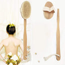 Vaintage Bath Body Brush Natural Bristles Back Scrubber With Long Wooden Handle For Exfoliating - Ooala