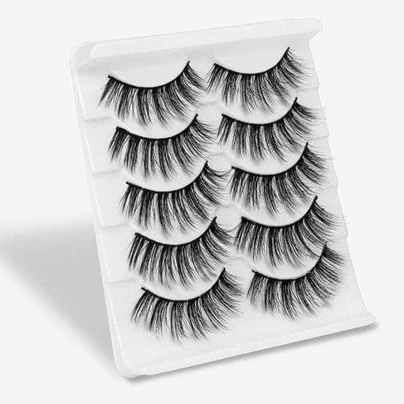 Velvery High Volume 3D False Eyelashes, Long and Thick, 5 Pairs