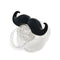 Viaxos Mustache Baby Pacifier | Silicone Nipple Teething Toy | Black