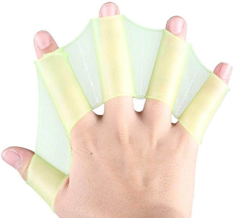 Weest Silocone Webbed Swimming Fingers for Kids, Women & Men│Green