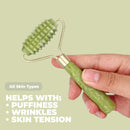 WellSpa Jade Facial Roller Massager, Natural Anti-aging for Face and Neck - Ooala