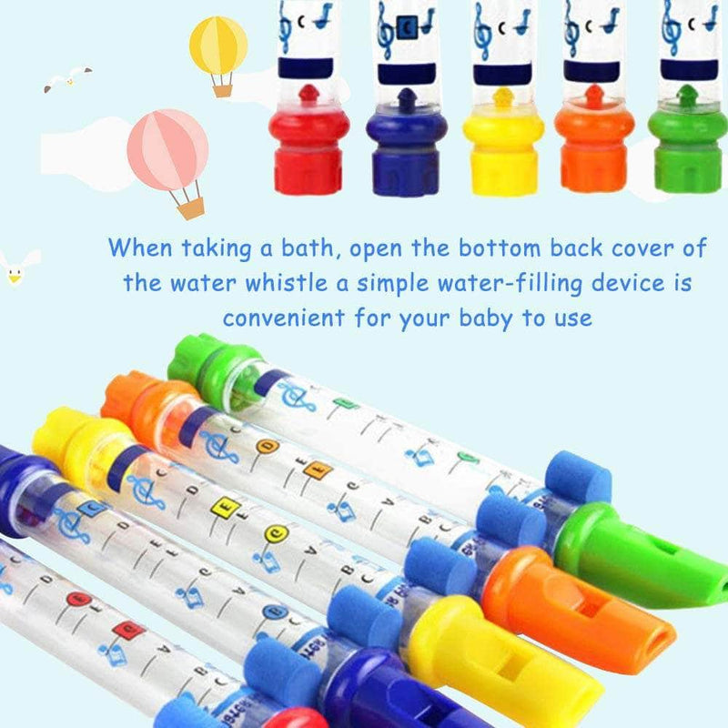 Zeqon Bath Water Flutes Toy | Colorful Water Whistling Bath Tub Tunes Music Toy